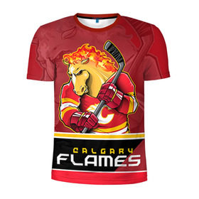 Мужская футболка 3D спортивная с принтом Calgary Flames в Екатеринбурге, 100% полиэстер с улучшенными характеристиками | приталенный силуэт, круглая горловина, широкие плечи, сужается к линии бедра | calgary flames | nhl | stanley cup | калгари флэймз | кубок стенли | кубок стэнли | нхл | флэймс | хоккей | хоккейный клуб