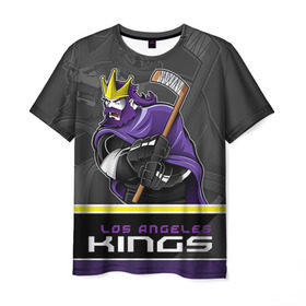 Мужская футболка 3D с принтом Los Angeles Kings в Екатеринбурге, 100% полиэфир | прямой крой, круглый вырез горловины, длина до линии бедер | los angeles kings | nhl | stanley cup | кубок стенли | кубок стэнли | лос анджелес кингз | лос анжелес короли | нхл | хоккей | хоккейный клуб