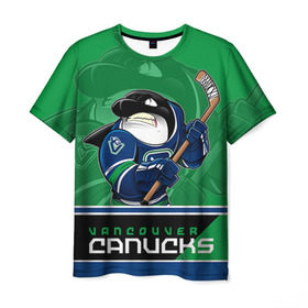 Мужская футболка 3D с принтом Vancouver Canucks в Екатеринбурге, 100% полиэфир | прямой крой, круглый вырез горловины, длина до линии бедер | nhl | stanley cup | vancouver canucks | ванкувер | ванкувер кэнакс | кубок стенли | кубок стэнли | нхл | трямкин | хоккей | хоккейный клуб