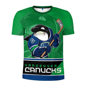 Мужская футболка 3D спортивная с принтом Vancouver Canucks в Екатеринбурге, 100% полиэстер с улучшенными характеристиками | приталенный силуэт, круглая горловина, широкие плечи, сужается к линии бедра | nhl | stanley cup | vancouver canucks | ванкувер | ванкувер кэнакс | кубок стенли | кубок стэнли | нхл | трямкин | хоккей | хоккейный клуб