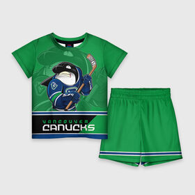 Детский костюм с шортами 3D с принтом Vancouver Canucks в Екатеринбурге,  |  | nhl | stanley cup | vancouver canucks | ванкувер | ванкувер кэнакс | кубок стенли | кубок стэнли | нхл | трямкин | хоккей | хоккейный клуб