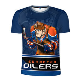 Мужская футболка 3D спортивная с принтом Edmonton Oilers в Екатеринбурге, 100% полиэстер с улучшенными характеристиками | приталенный силуэт, круглая горловина, широкие плечи, сужается к линии бедра | edmonton oilers | nhl | stanley cup | кубок стенли | кубок стэнли | нхл | хоккей | хоккейный клуб | эдмонтон | эдмонтон ойлерз | якупов