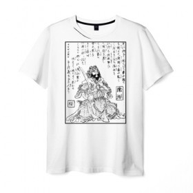 Мужская футболка 3D с принтом Japanese Engraving в Екатеринбурге, 100% полиэфир | прямой крой, круглый вырез горловины, длина до линии бедер | 