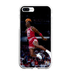 Чехол для iPhone 7Plus/8 Plus матовый с принтом Michael Jordan в Екатеринбурге, Силикон | Область печати: задняя сторона чехла, без боковых панелей | michael jordan | баскетбол | майкл джордан | нба
