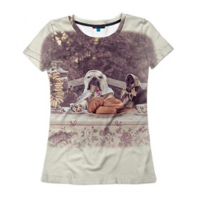 Женская футболка 3D с принтом Bulldog 26 в Екатеринбурге, 100% полиэфир ( синтетическое хлопкоподобное полотно) | прямой крой, круглый вырез горловины, длина до линии бедер | bulldog blogger | tecuaniventura | блоггер | бульдог | бульдог блоггер | животные | карамелька | собаки