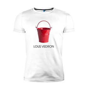 Мужская футболка премиум с принтом LOUS VEDRON в Екатеринбурге, 92% хлопок, 8% лайкра | приталенный силуэт, круглый вырез ворота, длина до линии бедра, короткий рукав | louis vuetton | lous vedron | антибренд | бренд | луи витон | пародии