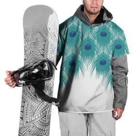 Накидка на куртку 3D с принтом Перья павлина в Екатеринбурге, 100% полиэстер |  | Тематика изображения на принте: павлин | перья | птицы | фауна