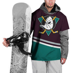 Накидка на куртку 3D с принтом Anaheim Ducks в Екатеринбурге, 100% полиэстер |  | хоккей