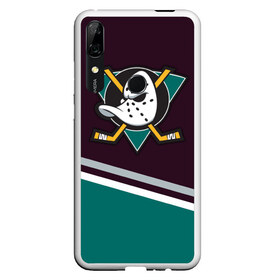 Чехол для Honor P Smart Z с принтом Anaheim Ducks в Екатеринбурге, Силикон | Область печати: задняя сторона чехла, без боковых панелей | хоккей