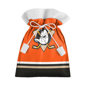 Подарочный 3D мешок с принтом Anaheim Ducks в Екатеринбурге, 100% полиэстер | Размер: 29*39 см | Тематика изображения на принте: хоккей