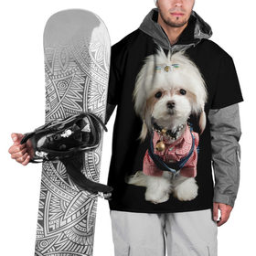 Накидка на куртку 3D с принтом Хиппи пес в Екатеринбурге, 100% полиэстер |  | Тематика изображения на принте: дикие | лев | милые | новинки | орел | популярные | прикольные | природа | символ | тигр | яркие