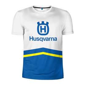 Мужская футболка 3D спортивная с принтом husqvarna в Екатеринбурге, 100% полиэстер с улучшенными характеристиками | приталенный силуэт, круглая горловина, широкие плечи, сужается к линии бедра | husqvarna