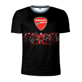 Мужская футболка 3D спортивная с принтом Ducati 5 в Екатеринбурге, 100% полиэстер с улучшенными характеристиками | приталенный силуэт, круглая горловина, широкие плечи, сужается к линии бедра | Тематика изображения на принте: ducati | moto | дукати | мото | мотоцикл | мотоциклы
