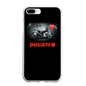 Чехол для iPhone 7Plus/8 Plus матовый с принтом Ducati 4 в Екатеринбурге, Силикон | Область печати: задняя сторона чехла, без боковых панелей | ducati | moto | дукати | мото | мотоцикл | мотоциклы