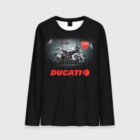 Мужской лонгслив 3D с принтом Ducati 4 в Екатеринбурге, 100% полиэстер | длинные рукава, круглый вырез горловины, полуприлегающий силуэт | Тематика изображения на принте: ducati | moto | дукати | мото | мотоцикл | мотоциклы