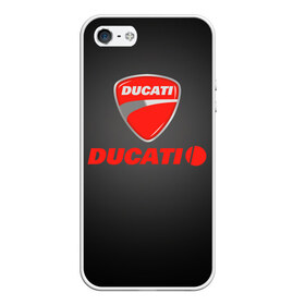 Чехол для iPhone 5/5S матовый с принтом Ducati 3 в Екатеринбурге, Силикон | Область печати: задняя сторона чехла, без боковых панелей | ducati | moto | дукати | мото | мотоцикл | мотоциклы
