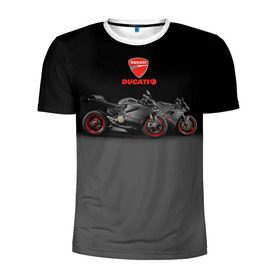 Мужская футболка 3D спортивная с принтом Ducati 2 в Екатеринбурге, 100% полиэстер с улучшенными характеристиками | приталенный силуэт, круглая горловина, широкие плечи, сужается к линии бедра | ducati | moto | дукати | мото | мотоцикл | мотоциклы