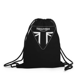 Рюкзак-мешок 3D с принтом Triumph 4 в Екатеринбурге, 100% полиэстер | плотность ткани — 200 г/м2, размер — 35 х 45 см; лямки — толстые шнурки, застежка на шнуровке, без карманов и подкладки | moto | triumph | мотоцикл | мотоциклы | триумф