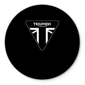 Коврик круглый с принтом Triumph 4 в Екатеринбурге, резина и полиэстер | круглая форма, изображение наносится на всю лицевую часть | moto | triumph | мотоцикл | мотоциклы | триумф