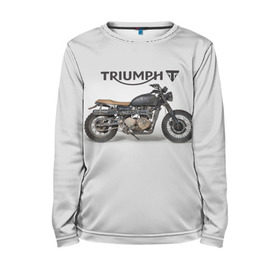 Детский лонгслив 3D с принтом Triumph 2 в Екатеринбурге, 100% полиэстер | длинные рукава, круглый вырез горловины, полуприлегающий силуэт
 | Тематика изображения на принте: moto | triumph | мотоцикл | мотоциклы | триумф