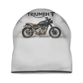 Шапка 3D с принтом Triumph 2 в Екатеринбурге, 100% полиэстер | универсальный размер, печать по всей поверхности изделия | moto | triumph | мотоцикл | мотоциклы | триумф