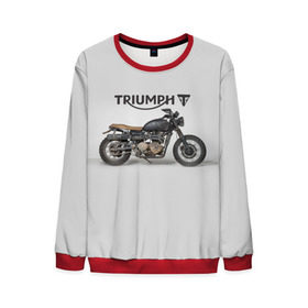 Мужской свитшот 3D с принтом Triumph 2 в Екатеринбурге, 100% полиэстер с мягким внутренним слоем | круглый вырез горловины, мягкая резинка на манжетах и поясе, свободная посадка по фигуре | Тематика изображения на принте: moto | triumph | мотоцикл | мотоциклы | триумф