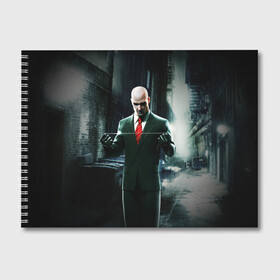 Альбом для рисования с принтом Hitman в Екатеринбурге, 100% бумага
 | матовая бумага, плотность 200 мг. | agent | hitman | агент 47 | хитмэн