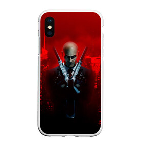 Чехол для iPhone XS Max матовый с принтом Hitman в Екатеринбурге, Силикон | Область печати: задняя сторона чехла, без боковых панелей | agent | hitman | агент 47 | хитмэн