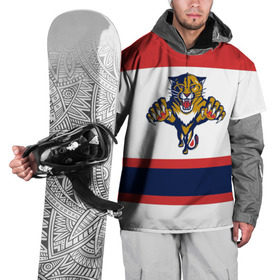 Накидка на куртку 3D с принтом Florida Panthers white в Екатеринбурге, 100% полиэстер |  | florida panthers | hockey | nhl | нхл | хоккей