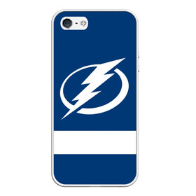 Чехол для iPhone 5/5S матовый с принтом Tampa Bay Lightning в Екатеринбурге, Силикон | Область печати: задняя сторона чехла, без боковых панелей | Тематика изображения на принте: hockey | nhl | tampa bay lightning | нхл | хоккей