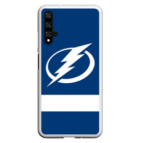 Чехол для Honor 20 с принтом Tampa Bay Lightning в Екатеринбурге, Силикон | Область печати: задняя сторона чехла, без боковых панелей | Тематика изображения на принте: hockey | nhl | tampa bay lightning | нхл | хоккей