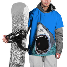 Накидка на куртку 3D с принтом shark в Екатеринбурге, 100% полиэстер |  | fish | ocean | shark | water | акула | море | океан | рыба
