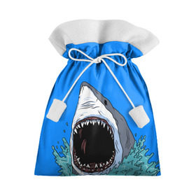 Подарочный 3D мешок с принтом shark в Екатеринбурге, 100% полиэстер | Размер: 29*39 см | fish | ocean | shark | water | акула | море | океан | рыба