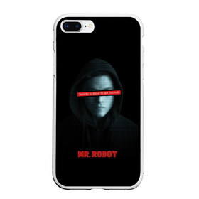 Чехол для iPhone 7Plus/8 Plus матовый с принтом Mr Robot в Екатеринбурге, Силикон | Область печати: задняя сторона чехла, без боковых панелей | fsociety | mr robot | анонимус | мистер робот