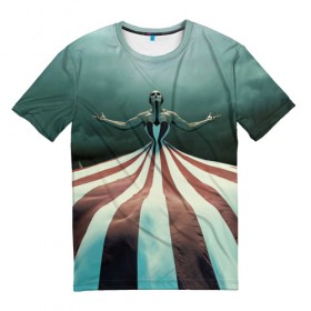 Мужская футболка 3D с принтом American Horror Story в Екатеринбурге, 100% полиэфир | прямой крой, круглый вырез горловины, длина до линии бедер | 