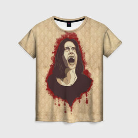 Женская футболка 3D с принтом Lana Winters в Екатеринбурге, 100% полиэфир ( синтетическое хлопкоподобное полотно) | прямой крой, круглый вырез горловины, длина до линии бедер | Тематика изображения на принте: американская история ужасов