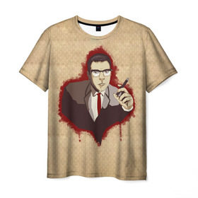 Мужская футболка 3D с принтом Dr. Thredson в Екатеринбурге, 100% полиэфир | прямой крой, круглый вырез горловины, длина до линии бедер | американская история ужасов