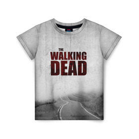 Детская футболка 3D с принтом The Walking Dead в Екатеринбурге, 100% гипоаллергенный полиэфир | прямой крой, круглый вырез горловины, длина до линии бедер, чуть спущенное плечо, ткань немного тянется | the walking dead | америка | апокалипсис | глен | дерил | зомби | карл | кровь | рик | сша | ходячие мертвецы