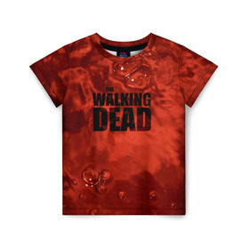 Детская футболка 3D с принтом The Walking Dead в Екатеринбурге, 100% гипоаллергенный полиэфир | прямой крой, круглый вырез горловины, длина до линии бедер, чуть спущенное плечо, ткань немного тянется | the walking dead | америка | апокалипсис | глен | дерил | зомби | карл | кровь | рик | сша | ходячие мертвецы