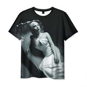 Мужская футболка 3D с принтом Lady Gaga в Екатеринбурге, 100% полиэфир | прямой крой, круглый вырез горловины, длина до линии бедер | Тематика изображения на принте: american horror story | американская история ужасов