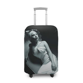 Чехол для чемодана 3D с принтом Lady Gaga в Екатеринбурге, 86% полиэфир, 14% спандекс | двустороннее нанесение принта, прорези для ручек и колес | american horror story | американская история ужасов