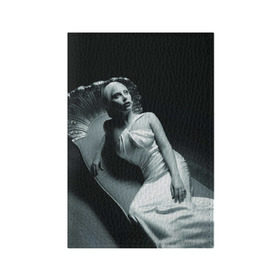 Обложка для паспорта матовая кожа с принтом Lady Gaga в Екатеринбурге, натуральная матовая кожа | размер 19,3 х 13,7 см; прозрачные пластиковые крепления | Тематика изображения на принте: american horror story | американская история ужасов