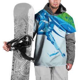 Накидка на куртку 3D с принтом Биатлон Зимний вид спорта в Екатеринбурге, 100% полиэстер |  | biathlon | биатлон | гонка | зимний | кубок мира | спринт | чемпионат | чемпионат мира | эстафета