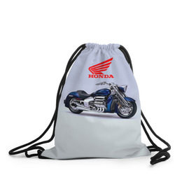 Рюкзак-мешок 3D с принтом Honda 4 в Екатеринбурге, 100% полиэстер | плотность ткани — 200 г/м2, размер — 35 х 45 см; лямки — толстые шнурки, застежка на шнуровке, без карманов и подкладки | honda | moto | мото | мотоцикл | мотоциклы | хонда