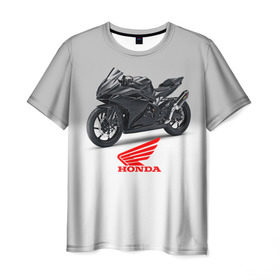 Мужская футболка 3D с принтом Honda 3 в Екатеринбурге, 100% полиэфир | прямой крой, круглый вырез горловины, длина до линии бедер | honda | moto | мото | мотоцикл | мотоциклы | хонда