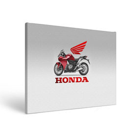 Холст прямоугольный с принтом Honda 2 в Екатеринбурге, 100% ПВХ |  | honda | moto | мото | мотоцикл | мотоциклы | хонда