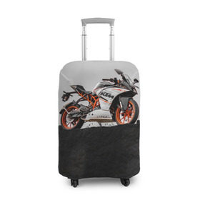 Чехол для чемодана 3D с принтом KTM 5 в Екатеринбурге, 86% полиэфир, 14% спандекс | двустороннее нанесение принта, прорези для ручек и колес | ktm | moto | катээм | ктм | мото | мотоцикл | мотоциклы