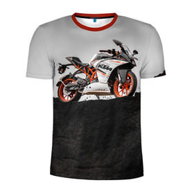 Мужская футболка 3D спортивная с принтом KTM 5 в Екатеринбурге, 100% полиэстер с улучшенными характеристиками | приталенный силуэт, круглая горловина, широкие плечи, сужается к линии бедра | ktm | moto | катээм | ктм | мото | мотоцикл | мотоциклы