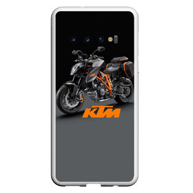 Чехол для Samsung Galaxy S10 с принтом KTM 4 в Екатеринбурге, Силикон | Область печати: задняя сторона чехла, без боковых панелей | ktm | moto | катээм | ктм | мото | мотоцикл | мотоциклы