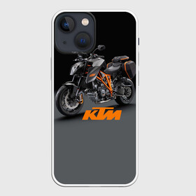 Чехол для iPhone 13 mini с принтом KTM 4 в Екатеринбурге,  |  | ktm | moto | катээм | ктм | мото | мотоцикл | мотоциклы